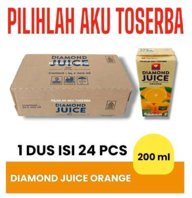 DIAMOND JUICE ORANGE Jus Jeruk 200 ml - ( HARGA 1 DUS )