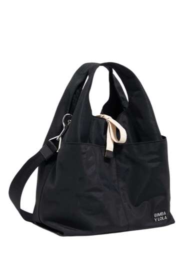 Medium Black Nylon Paper Bag