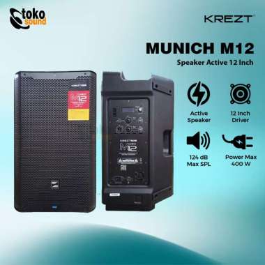 Krezt Pro Munich M12 - 12 Inch Speaker Active with DSP SEPASANG