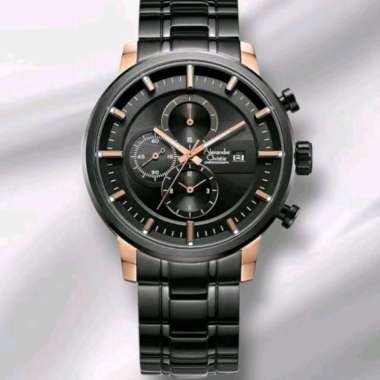 Alexandre Christie 6323 black rosegold pria original