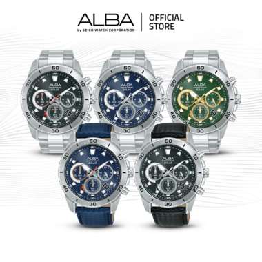 [NEW ARRIVAL] Alba Active Jam Tangan Pria Solar Chronograph Collection AZ5011 AZ5013 AZ5015 AZ5017 A