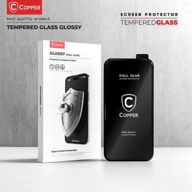 COPPER GLOSSY Tempered Glass untuk Poco C85 / C75 / C71 / C65 / C40 - Realme C17 / C15 / C12 / C11 /