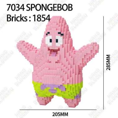 mainan Patrick spongebob nano block baru