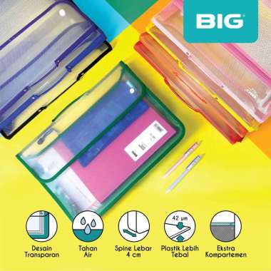 BIG Tas Map 2 Kancing School Bag Tas Sekolah Folio F4 TS-7010 Merah