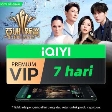 (E-Voucher) iQIYI VIP 7 Hari Premium VIP, 4K HD + Skip Iklan (Drama/Anime) + Nonton Ending Lebih Awa