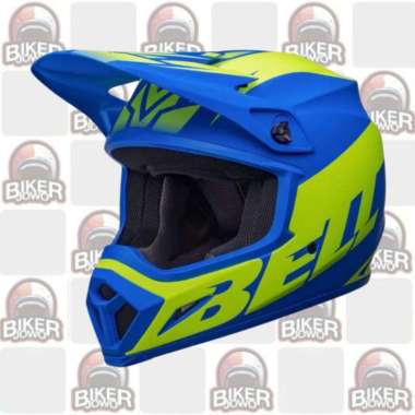 Bell MX-9 Mips Helm Cross Helm Retro Fullface Cross Classic Helmet DISRUPT MATTE CLASSIC BLUE YELL
