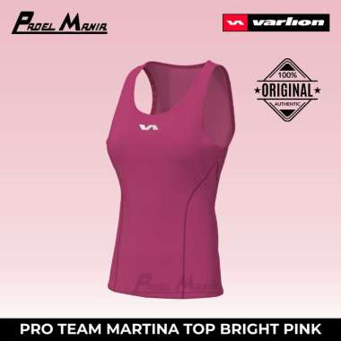 Varlion Pro Team Martina Top Bright Pink | Baju Olahraga Wanita Tennis Padel XS