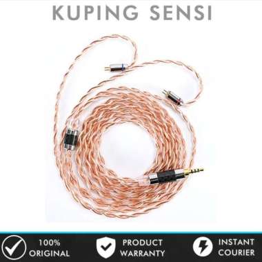 XINHS SINGLE CRYSTAL COPPER 4.4MM EARPHONE IEM UPGRADE CABLE KABEL IEM IVIPQ 2 Pin
