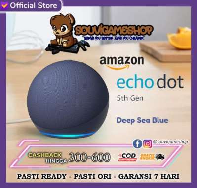 AMAZON ECHO DOT 5TH GEN / 5TH GENERATION LATEST SMART SPEAKER DEEP SEA BLUE