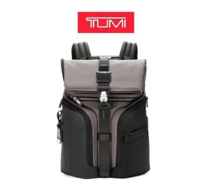 cypress roll top backpack tumi TUMI Two Tone Brown Nylon and Leather Cypress Roll Top Backpack TUMI