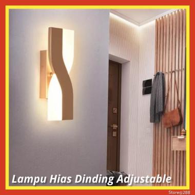 Lampu Dinding Hias Ruang Tamu Kamar LED Adjustable Minimalis Koridor GOLD