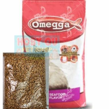 makanan kucing omega seafood 1kg repack