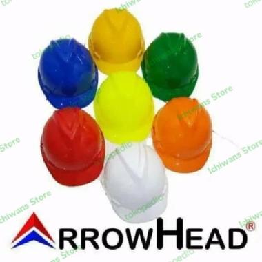 Helm Proyek Safety Arrow Head Lengkap Inner + Tali Dagu Asli Biru