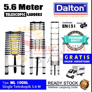 Tangga Teleskopik 5.6 Meter Tangga Alumunium Lipat Dalton ML-1008L 5,6