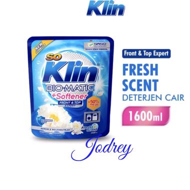 Promo Harga So Klin Biomatic Liquid Detergent Front Load 1600 ml - Blibli