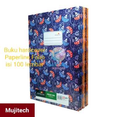 BUKU TULIS HARDCOVER PAPERLINE FOLIO (100 lembar)