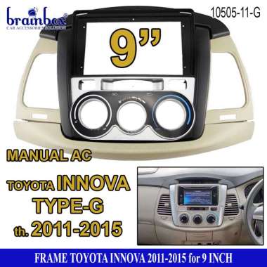 Frame Head Unit Innova 9 Inch Tahun 2003-2015 Bingkai Panel TV Innova Type-G 2011-2015