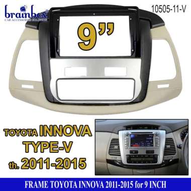 Frame Head Unit Innova 9 Inch Tahun 2003-2015 Bingkai Panel TV Innova Type-V 2011-2015