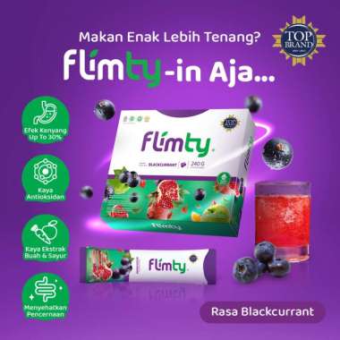FLIMTY FIBER SUPLEMEN DRINK MINUMAN PELANGSING ORIGINAL DIET BLACKCURRANT