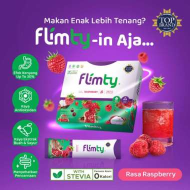 FLIMTY FIBER SUPLEMEN DRINK MINUMAN PELANGSING ORIGINAL DIET RASPBERRY