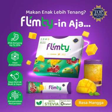 FLIMTY FIBER SUPLEMEN DRINK MINUMAN PELANGSING ORIGINAL DIET MANGO