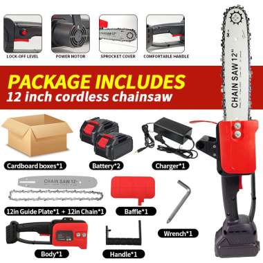 IRONHOOF Chainsaw 12 Inch Gergaji 12 inches 48V 2B