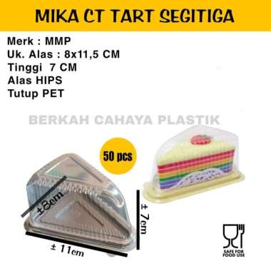 [50 pcs] Mika CT Segitiga / Mika Kue Potong / MIKA KUE TART SLICE