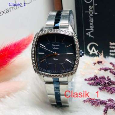 Original 100%!! Alexandre Christie Wanita AC 2885 / AC2885 Silver Blue Garansi Resmi 1 tahun