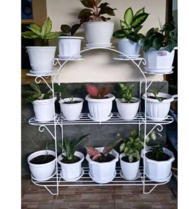 Tinggi 1 Meter / Rak Bunga Besi Minimalis / Rak Pot Bunga / Rak Bunga
