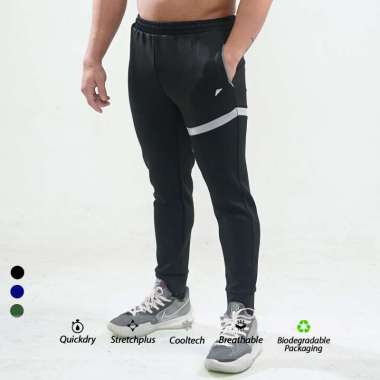 Flexzone Jogger Pants Sports Diagonal series FCS-039 Celana Olahraga S Tan