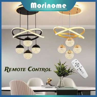 Lampu kristal modern Gantung 3 warn hitam