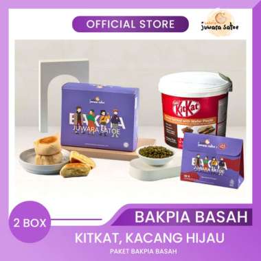 [ 2 BOX ] PAKET MIX COMBO EKSKLUSIF (KITKAT, ORI) - BAKPIA JUWARA SATOE