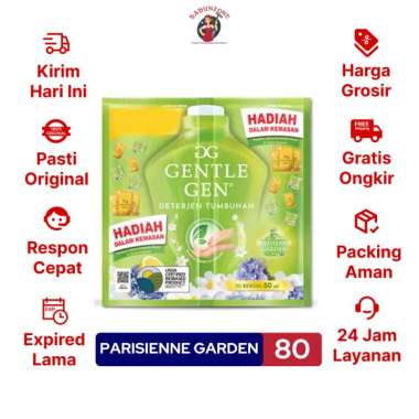 Detergen Cair Gentle Gen Parisienne Garden Hijau Sachet 80 ml