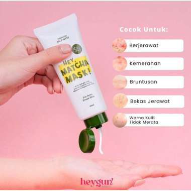 HEYGURL Delima Matcha Premium Face Mask Clay Masker by HeyGurl Matcha Mask