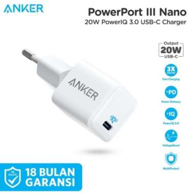 ANKER PowerPort III Nano PD Power Delivery 20Watt 20W Power IQ 3.0 MULTYCOLOUR