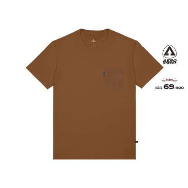 Aerostreet T Shirt Kantong Ozio Polos Reguler Cerah Kaos Pocket KBF01 MUSTARD S