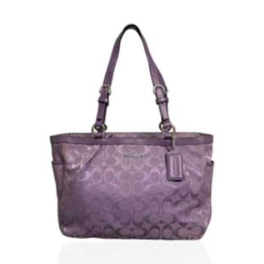 [PRELOVED] Coach Gallery Signature Purple Tote Bag Purple