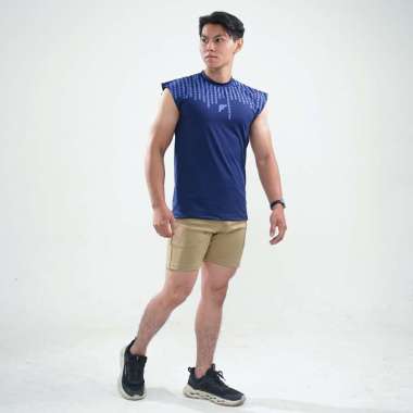 Flexzone Sleeveless Olahraga FVS-016 Gym Running Lari M Navy