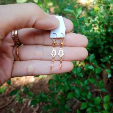 Anting Gantung Minimalis Cantik Elegan Anting Pesta Anting Simpel Anting Wanita Anting Emas Asli