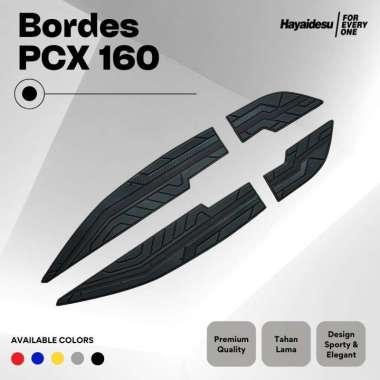 Hayaidesu Floor Step Boardrest Karpet Motor PCX 160 Bordes - Premium Quality HITAM