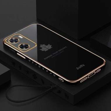 Promo Case Maple Oppo A57 Softcase Plating Terbaru Oppo A57 Hitam