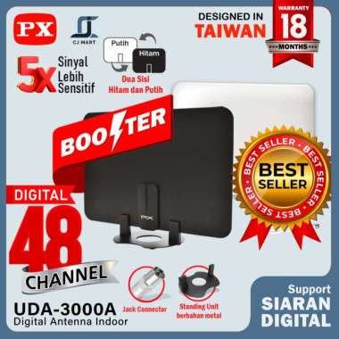 Antena TV Indoor Digital Analog DVB T2 UHF + Booster PX UDA-3000A