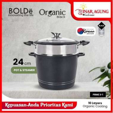 BOLDE ORGANIC PRIME X1 POT 24 PLUS STEAMER 100% ORI - hitam