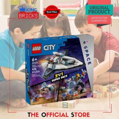 LEGO Original CITY 60441 Space Explorers Pack - Mainan Anak Edukasi Robot Luar Angkasa