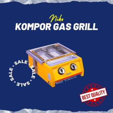 Kompor Gas Pemanggang Bakaran Sosis Grill BBQ Alat Panggang Sosis Niko NK-GR 2 Tungku