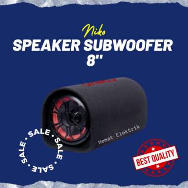 Speaker Bluetooth Bass Aktif Subwoofer Niko GL 8 Inch Untuk Karaoke dan Mobil