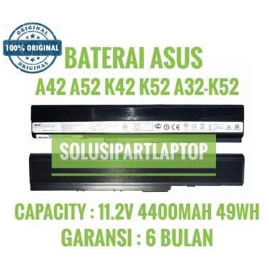 Baterai Original Laptop Asus K42F K42J K42JC K42JE K42 K52 A32-K52