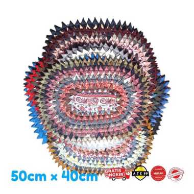KESET PERCA kain/keset kain perca/keset kamar/keset kain/keset anyam perca Besar 50x40cm
