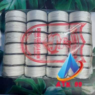 ( 24 Pcs Kletek KECIL ) Benang Layangan/Benang Tukang,/Benang Nilon/Nylon/Benang Jahit Sepatu PUTIH 