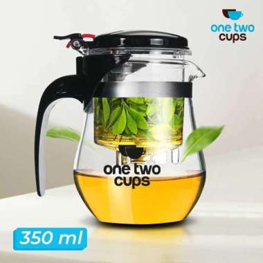 Teko Teh Kopi Kaca Tahan Panas dengan Saringan Pitcher K1 Teko Estetik Asthetic Jus Minum Hijau Aest